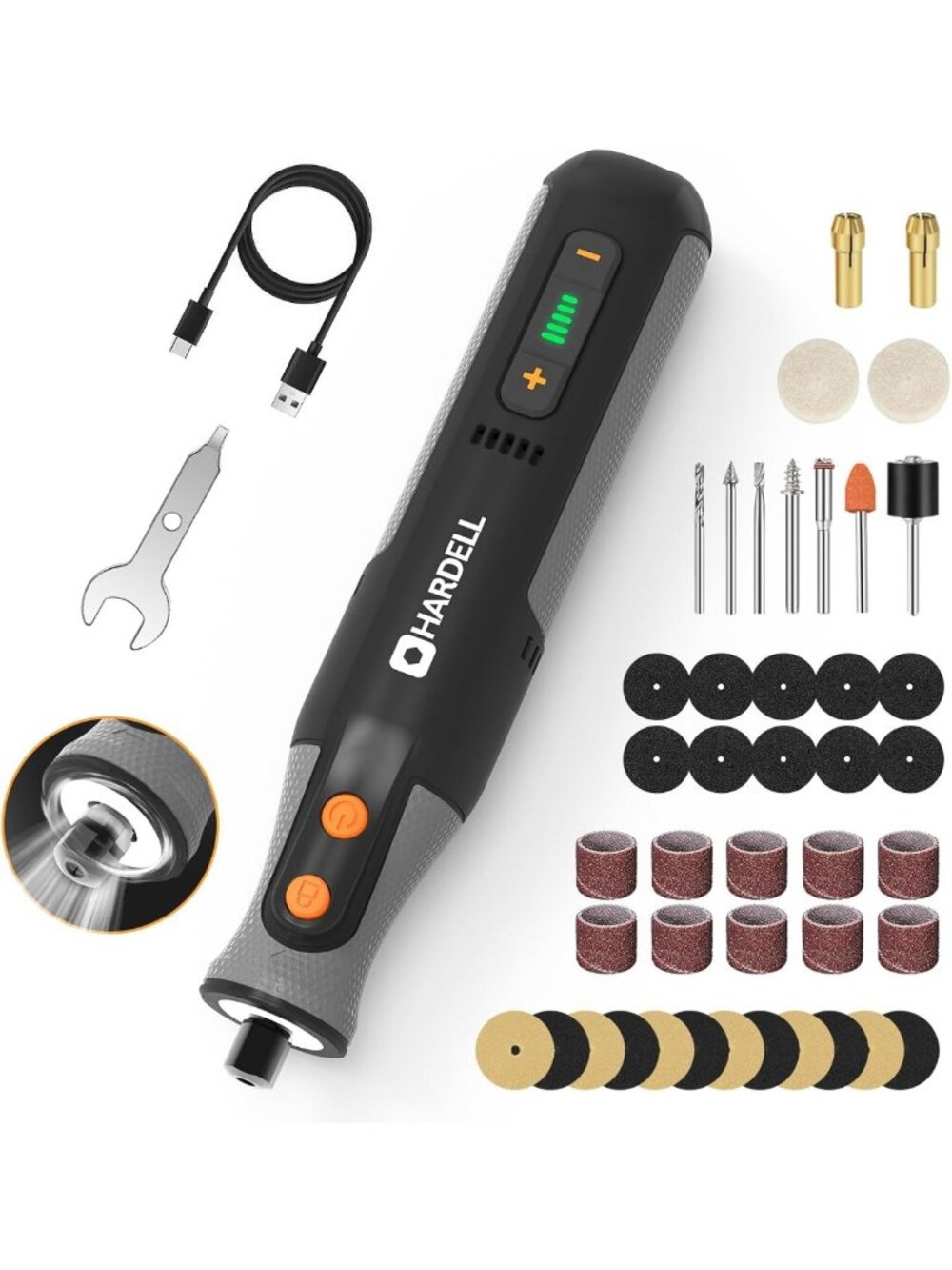 Cordless Rotary Tool Kit, 5-Speed, 28000RPM - Perfect for DIY Crafts & Projects